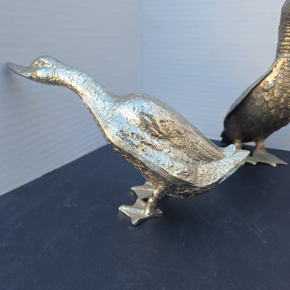 Silver plated duck sculpture - Picture 4 of 9
